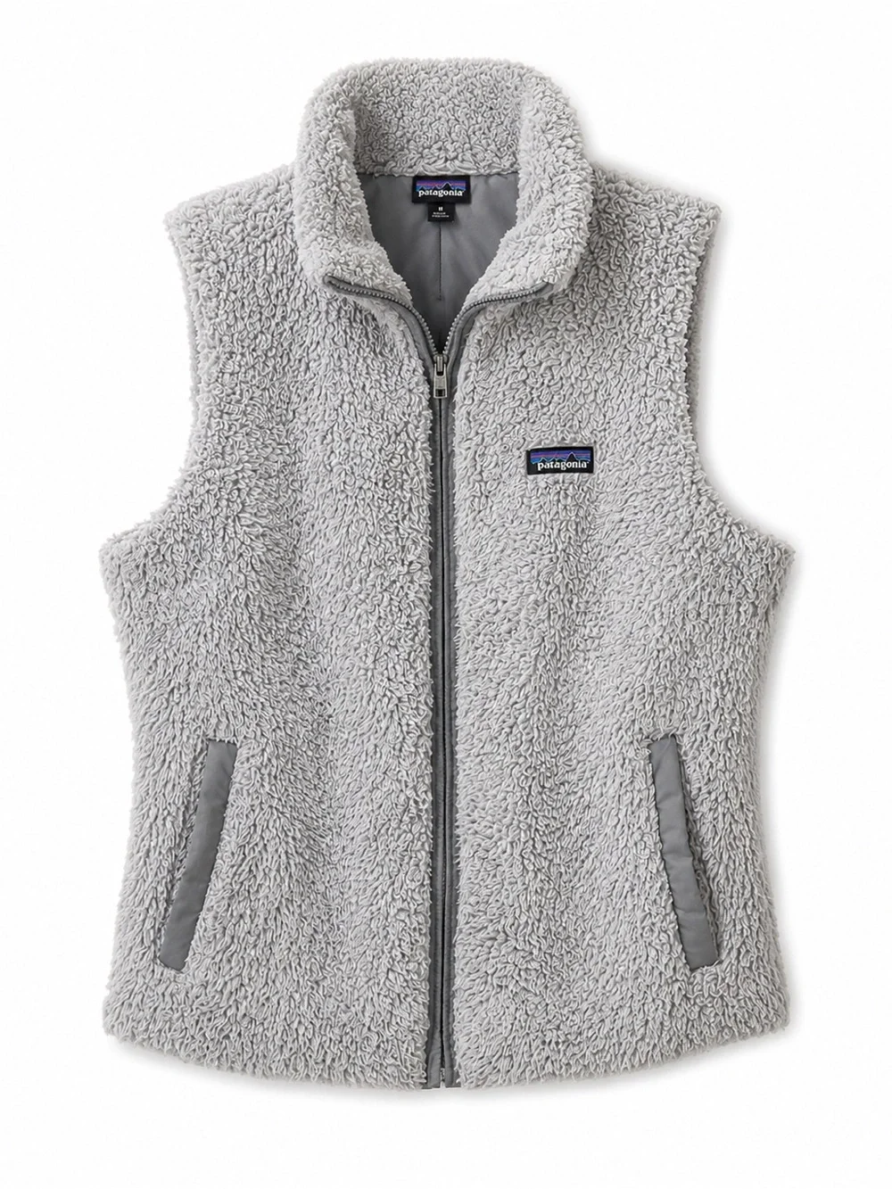 Patagonia Light Gray Sherpa Fleece Vest